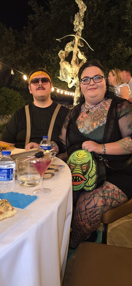 Top Shelf night: costumed guests at their table
